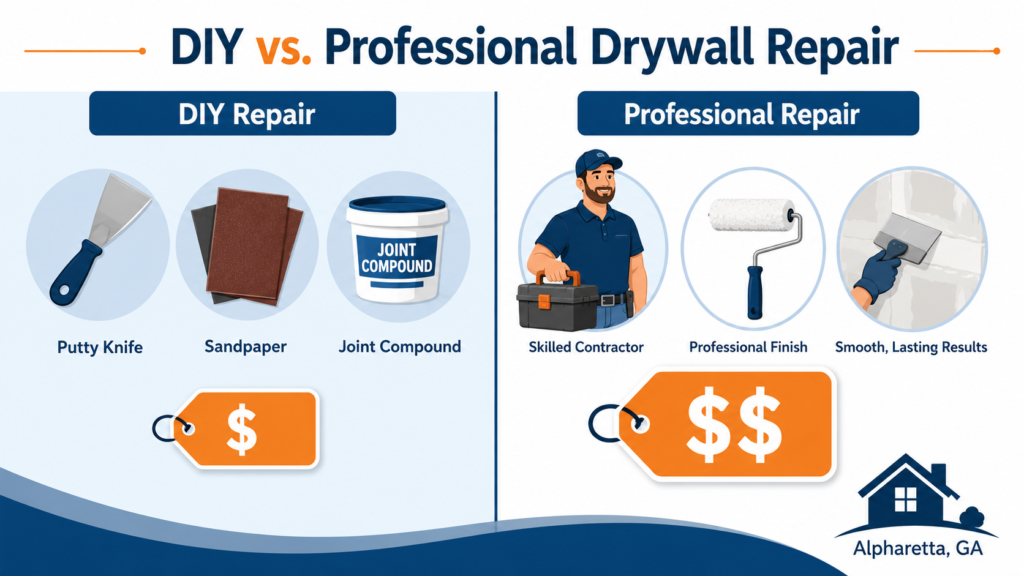 DIY vs. Professional Drywall Repair in Alpharetta: Which Is Right for You?