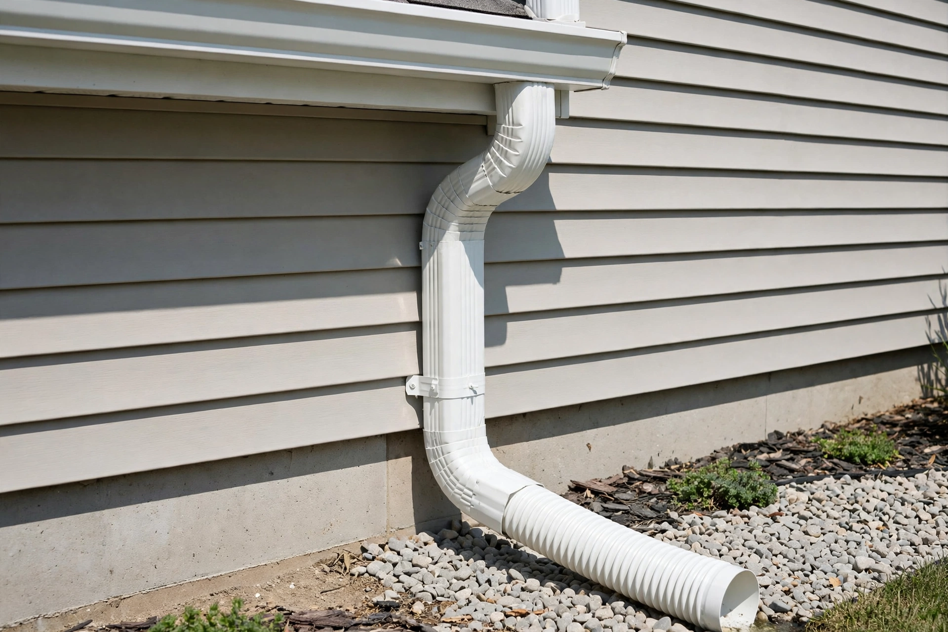 Proper downspout drainage